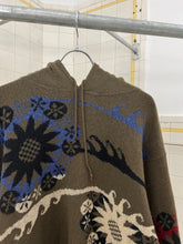 Load image into Gallery viewer, 1980s Marithe Francois Girbaud x Les Millesimes Hooded Graphic Intarsia Knit Sweater - Size L