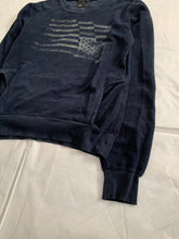Load image into Gallery viewer, 2000s Bernhard Willhelm Faded Aqua Insideout Crewneck with Kangaroo Pocket - Size M