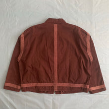 Load image into Gallery viewer, 1990s Armani Object Dyed Bordeaux Blouson with Pink Contrast Pipping - Size XL