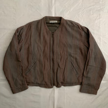 Load image into Gallery viewer, 1990s Armani Cropped Linen Collarless Swing Jacket - Size XL