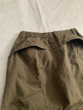 Load image into Gallery viewer, ss2000 Issey Miyake Dark Khaki Textured Nylon Bunge Hem Skirt - Size M