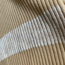 Load image into Gallery viewer, 1990s Yohji Yamamoto Hand Painted White Stripe Beige Wool Sweater - Size M