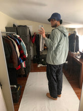 Load image into Gallery viewer, 1990s Katharine Hamnett Glacier Blue Military Parka with Ribbed Neck Hood - Size OS