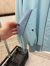 Load image into Gallery viewer, 1980s Armani Baby Blue Light Cotton Cropped Bomber with Tonal Piping - Size L