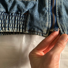 Load image into Gallery viewer, 1980s Katharine Hamnett Denim Cargo Bomber Jacket - Size L