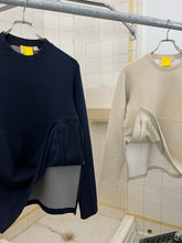 Load image into Gallery viewer, 2000s Mandarina Duck Navy Crewneck with Hidden Mesh Kangaroo Pocket - Size S