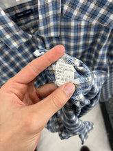 Load image into Gallery viewer, 1980s Armani Plaid Shirt with Partially Hidden Button Placket - Size M