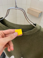 Load image into Gallery viewer, 2000s Mandarina Duck Khaki Green Knit Tee with Jersey Sleeves - Size M