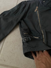 Load image into Gallery viewer, 1990s Armani Faded Grey Cotton Biker Jacket - Size M