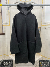 Load image into Gallery viewer, Late 1990s Mandarina Duck Hooded Wool Long Coat - Size XL