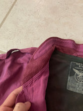Load image into Gallery viewer, 1990s Armani Iridescent Magenta Linen Bomber with Cuff Detailing - Size S