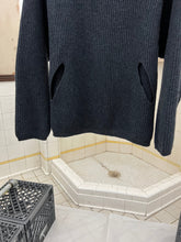 Load image into Gallery viewer, 1980s Marithe Francois Girbaud Wide Side Button High Neck Sweater with Cutout Pockets - Size S