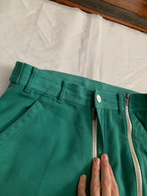 Load image into Gallery viewer, 1990s CDGH+ Wide Teal Workpants with Off Center Zipper Gimmick - Size L