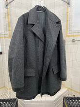 Load image into Gallery viewer, Late 1990s Mandarina Duck Rubberized Cuff and Hem Peacoat - Size L