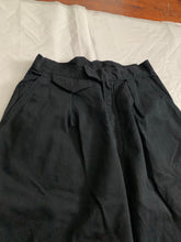 Load image into Gallery viewer, 1980s Katharine Hamnett Black High Waist &amp; Tapered Military Trousers - Size S