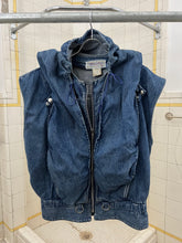 Load image into Gallery viewer, 1980s Marithe Francois Girbaud x Complements Denim Hooded Life Preserver Vest - Size M