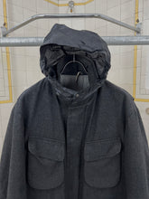 Load image into Gallery viewer, Late 1990s Mandarina Duck Thick Wool M65 Jacket with Black Nylon Hood - Size L