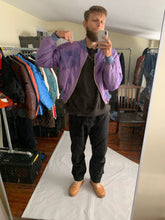 Load image into Gallery viewer, ss1993 Yohji Yamamoto Sample Purple Silk Dragon Embroidered Bomber - Size M