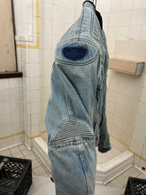 Load image into Gallery viewer, Vintage Padded Denim Moto Jacket - Size XL