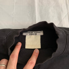 Load image into Gallery viewer, 1990s Katharine Hamnett Logo Crewneck with Articulated Neck and Cuff Ribbing - Size L