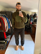 Load image into Gallery viewer, 1980s Issey Miyake Green Wool Turtleneck Sweater with Embossed Graphic - Size L