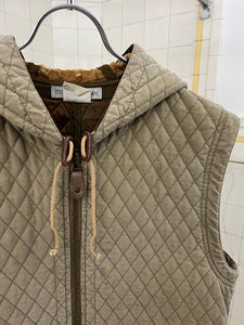 1980s Armani Quilted Hooded Vest - Size XL