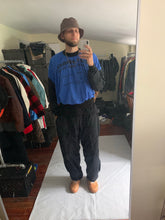 Load image into Gallery viewer, aw1987 Issey Miyake Blue Nylon Circle Pattern Staff Crewneck - Size OS