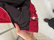 Load image into Gallery viewer, 1980s Armani Heavy Red Cotton Cropped Bomber with Black Contrast Trim Detailing - Size XL