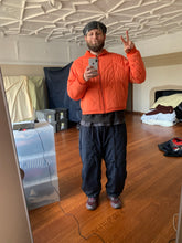 Load image into Gallery viewer, 1990s Armani Cropped Quilted Chevron Iridescent Orange Bomber Jacket - Size L