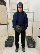 Load image into Gallery viewer, Late 1990s Mandarina Duck Navy Wide &amp; Crop Jersey Hoodie - Size L