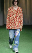 Load image into Gallery viewer, aw2002 Yohji Yamamoto Oversized Red Textured Silk Knit - Size XL