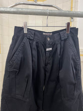 Load image into Gallery viewer, 1980s Marithe Francois Girbaud Black Paneled Trousers with Adjustable Synch Hem Detail - Size M
