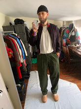 Load image into Gallery viewer, ss1993 Yohji Yamamoto Quilted Cropped Bomber with Ethnic Knitted Ribbing Details - Size OS