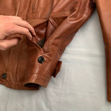 Load image into Gallery viewer, aw1992 Issey Miyake Leather Pillow Neck Flight Jacket with Packable Hood - Size XL