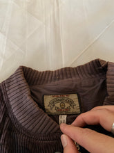 Load image into Gallery viewer, 1990s Armani Modular Hunting Jacket with Faded Purple Corduroy Base and Red Quilted Nylon Sleeves - Size L