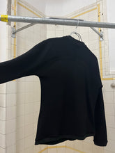 Load image into Gallery viewer, 2000s Mandarina Duck Black Cropped Contemporary Textured Zipper Cardigan - Size XS