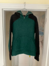Load image into Gallery viewer, 2000s Vintage Green and Black Mohair Ninja Hoodie - Size M
