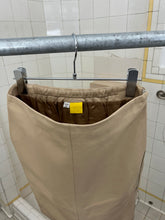 Load image into Gallery viewer, 2000s Mandarina Duck Beige Leather Skirt with Contrasting Mesh Detailing - Size XS