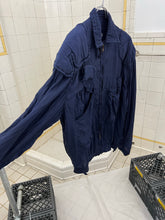 Load image into Gallery viewer, aw1986 Katharine Hamnett Silk Navy Cargo Bomber - Size OS