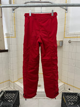 Load image into Gallery viewer, 2000s Armani Red Futuristic Padded Nylon Pants - Size M