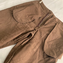 Load image into Gallery viewer, 1980s Katharine Hamnett Brown Cotton Military Trousers with Zipper Hems - Size M