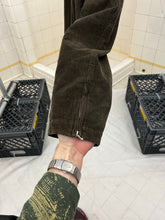 Load image into Gallery viewer, 1980s Katharine Hamnett Olive Corduroy Baggy Trousers with Waist Synch and Tapered Cuff - Size M