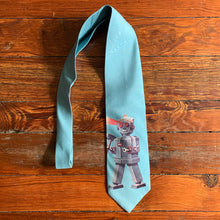 Load image into Gallery viewer, 2000s Yohji Yamamoto Blue Robot Laser Eyes Tie - Size OS