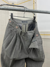 Load image into Gallery viewer, 1980s Issey Miyake Hemp Blend Waist Cinch Trousers with Gurkha Closure - Size L