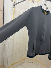 Load image into Gallery viewer, 2000s Mandarina Duck Slate Grey Cropped Contemporary Textured Zipper Cardigan - Size XS