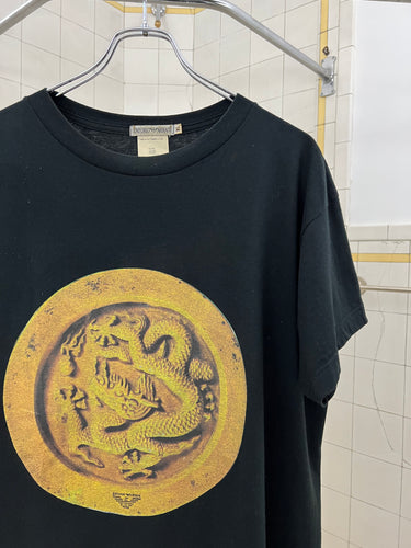 1980s Armani Dragon Emblem Print Tee - Size L