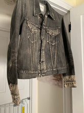 Load image into Gallery viewer, 2000s Yohji Yamamoto Faded Denim Trucker Jacket with Bleach Dipped Sleeve Hems - Size M