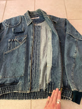 Load image into Gallery viewer, 1980s Katharine Hamnett Washed Denim Cargo Bomber - Size OS