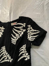 Load image into Gallery viewer, 2000s Vintage You Must Create Wool Dress with Spinal Skeleton Embroidery - Size S