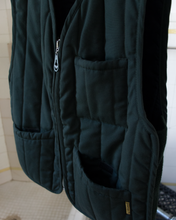 Load image into Gallery viewer, 1990s Armani Padded Forest Green Vest - Size M